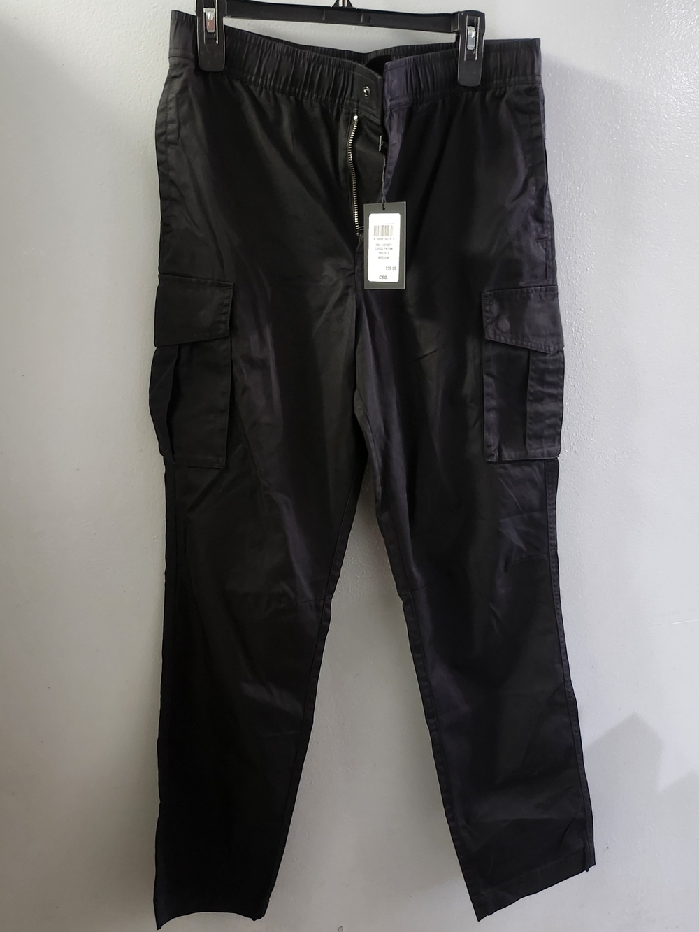 CSG Brand Men's Black Cargo Pants - Tapered Leg Size: Medium NWT